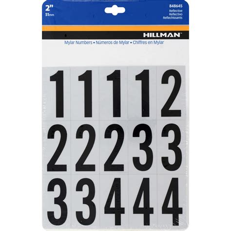 hillman reflective mylar numbers